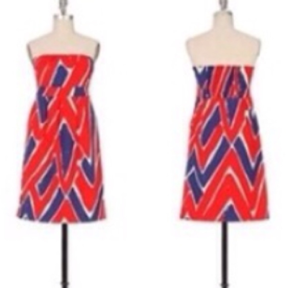 we ❤️ vera ANTHROPOLOGIE strapless dress S (J7)